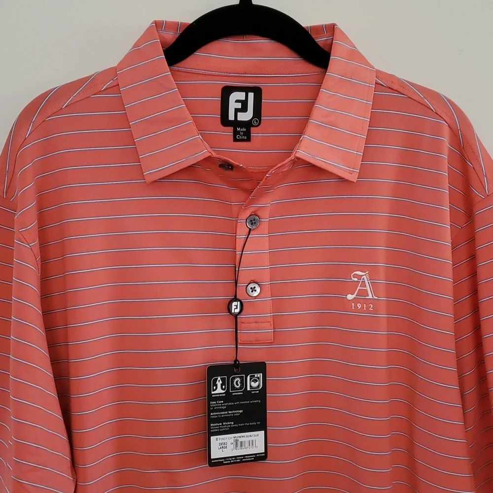 Footjoy Golf Shirt - Triple Pinstripe - Picture 1 of 7